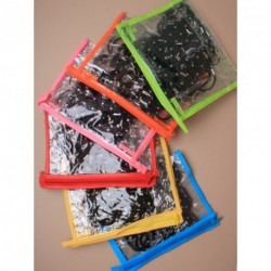 Everyday Hair Elastics - Clear PVC make-up accessory bag...