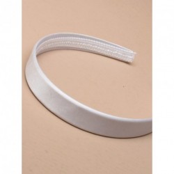Headband - 2cm wide White satin fabric head band