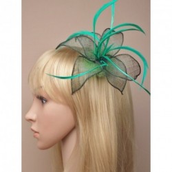 Fascinator Clip - with fabric mesh flower and feathers...