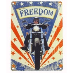 Freedom Motorbiking Metal Sign - Motorbiker gift -...