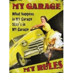 Metal Sign 15x20cm - The Original My Garage My Rules...