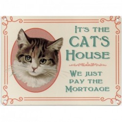 Metal Sign 15x20cm - THE CATS HOUSE Metal Enamel...