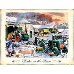 Metal Sign - Winter Farm Metal Plaque - Metal Sign 