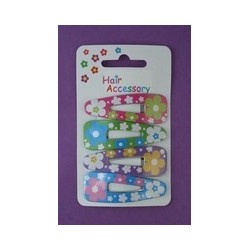 Sleepies Hair Clips - Flower Pattern - click clack hair...