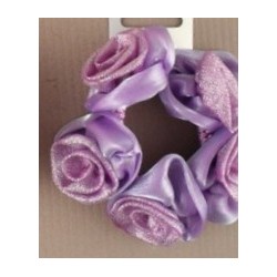Fabric rosette design scrunchie