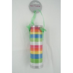 Hair elastics - Gift pack of 45 neon coloured hair elastics