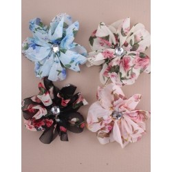 Beak Hair clip - Chiffon fabric flower hair grip slide