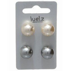 Earrings - 2 Pairs of pearl 14mm stud earrings. In 2...