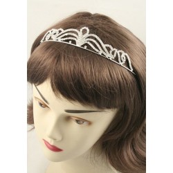 Rhodium plated crystal tiaras in 3 designs. Comes packed...
