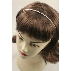 Aliceband - Crystal row silv headband alice band