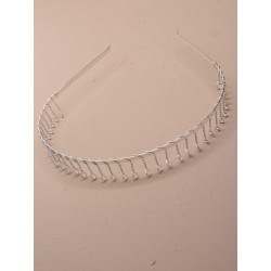 Aliceband - Silv metal twisted wire comb headband alice band