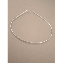 Aliceband - Plain Silv wire narrow headband alice band