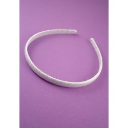 Aliceband - White ribbon 1cm wide ribbon bound headband...