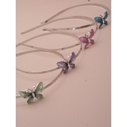 Aliceband - Enamel butterfly metal headband alice band