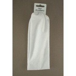 Headband - White 22 x 7 cm approx size stretch fabric...