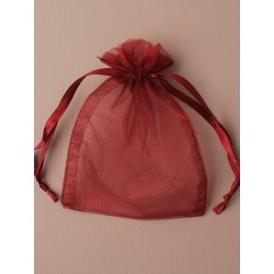 Organza gift bag - in crimson approx 11x15cm