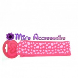 Headband - Hot Pink heart stretchy fabric kylie band head...