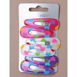card of 6 bright coloured heart print pvc sleepies. in 2...