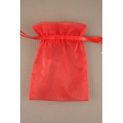 red organza bag. size approx 11x15cm.