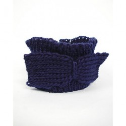 Knitted headband with knitted bow