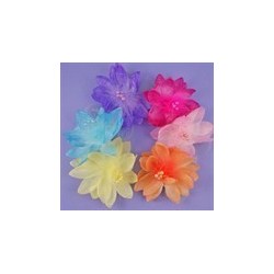 chiffon flower hair elastics