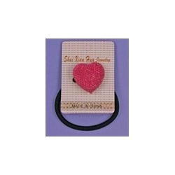 Colorful diamante heart motif elastics