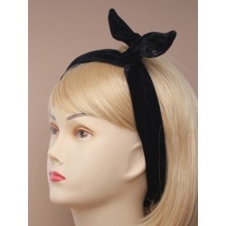 black velvet bendy headwrap bandeaux.