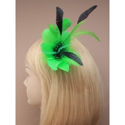 Fascinator Clip - brightly coloured feather fascinator on...