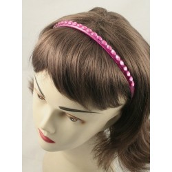 Aliceband - Coloured oval stones on matching plastic...