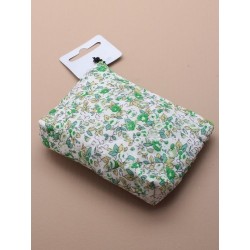 floral printed quilted fabric purse. in...