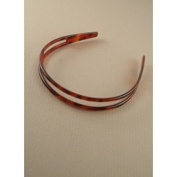 Aliceband - Plain simulated tortoise shell twin row wide...