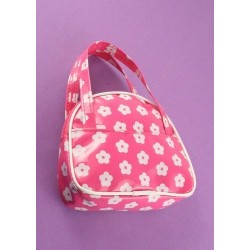 bright coloured pvc purse with white daisy print. in 6...
