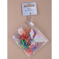 purse with 250 small polyurethane bands.assorted brights