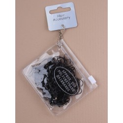purse with 250 small black polyurethane bands