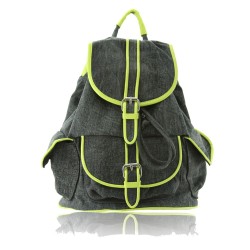 Rucksack - Anna Smith By LYDC Denim Grey/Green Rucksack Backpack Shoulder Bag
