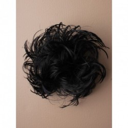 Hair Scrunchie - Messy Imitation Black hair scrunchie.