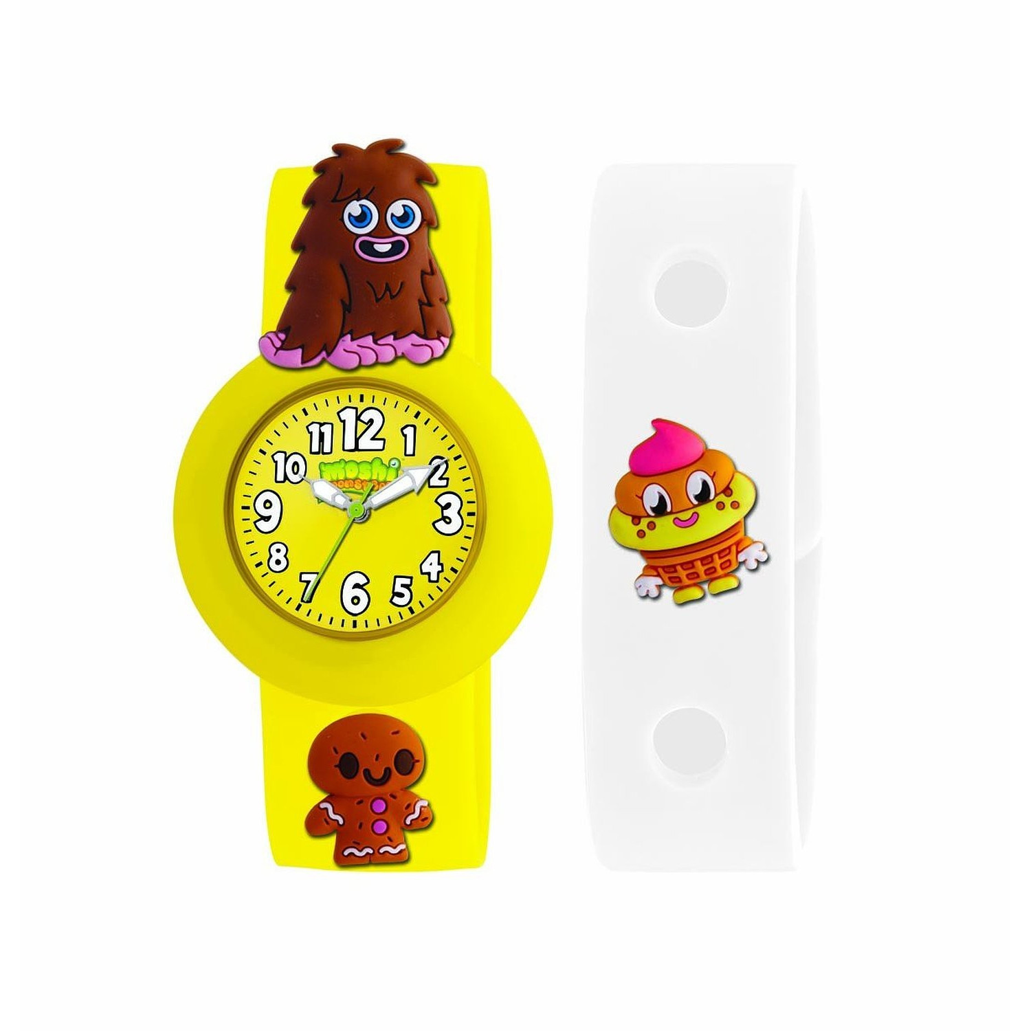 Moshi Monster Children's Quartz Watch with Yellow Dial Analogue Display and Yellow Silicone Strap
