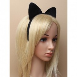Black fabric Cat ears on a black aliceband.