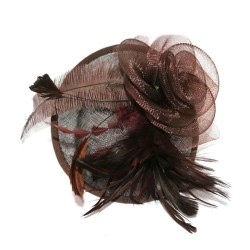 Hatinator Aliceband - brown handmade large net and...