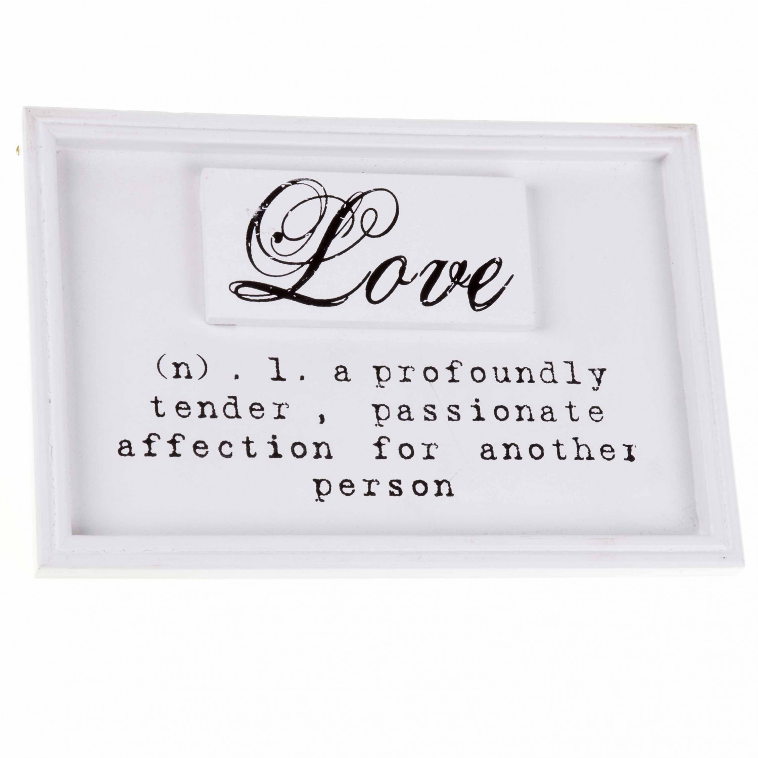 Framed Wooden Love Sign Size: 22x15x1.2cm Framed Wooden Love Sign Size: 22x15x1.2cm