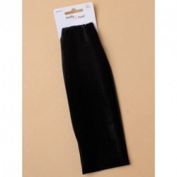 Stretch Headband - Black velvet bandeau 7cm wide head band