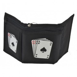 Wallet - Men Boys Wallet in Black with Four of a Kind...