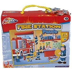 Grafix 45 Piece Fire Station And Engine Jigsaw Puzzle