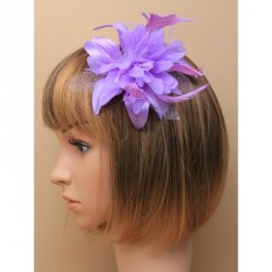 Brooch - Hair Clip - Brightly coloured feather flower...
