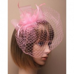 Fascinator Headband - Pink looped net and feathers...
