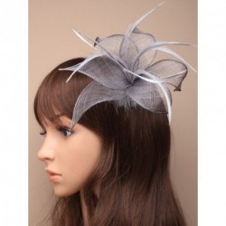 Fascinator Clip & Pin - Silver fascinator with fabric...