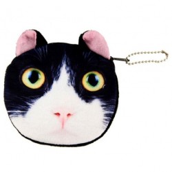 Cat Purse - Black and White Soft feel Mini Coin Purse...