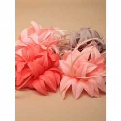 Fascinator Clip & Pin - Fabric flower fascinator with...
