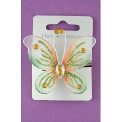Beak Hair Clip - Large net butterfly on hair grip slide