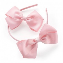 Headband Set - Two piece pink colour bow headband and...